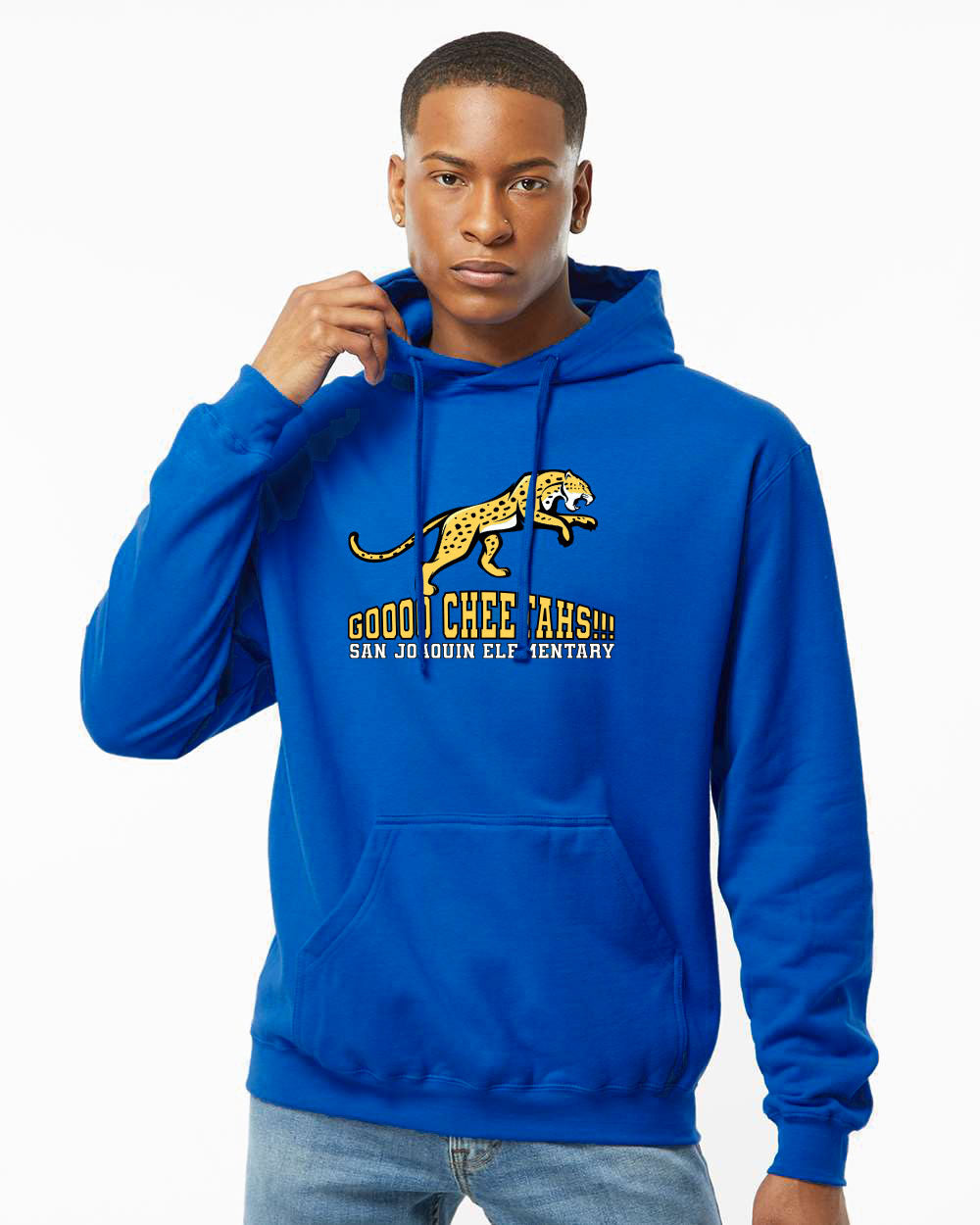 ADULT-Hoodie Goooo Cheetahs!!! Blue