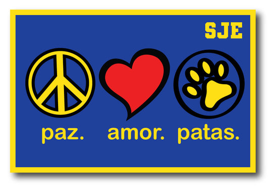 Paz Amor Patas Patch Blue