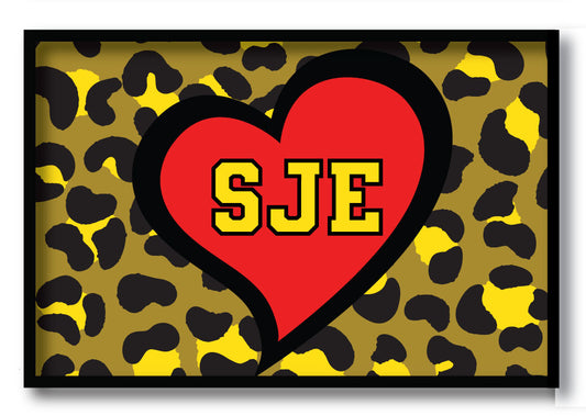 Heart SJE Patch Cheetah print