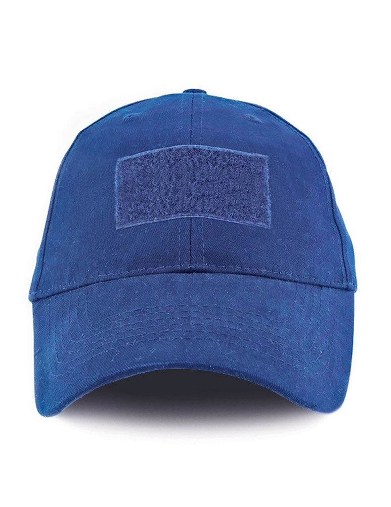 ADULT Hat with Velcro Loop Zone in Yellow and Blue