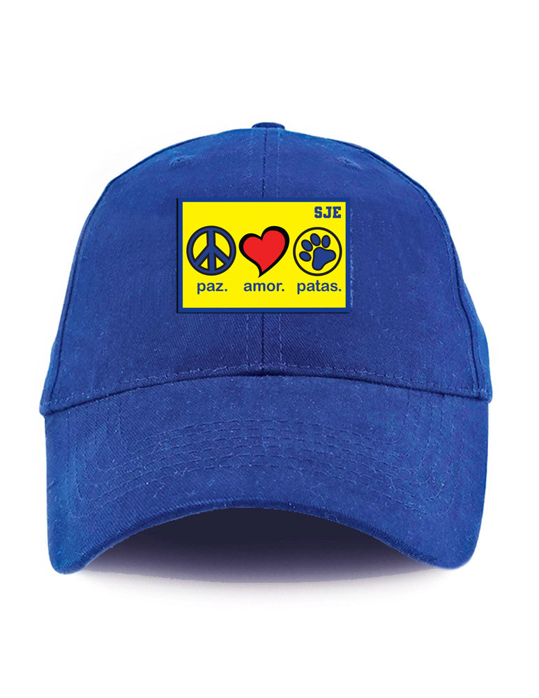 ADULT Hat with Velcro Loop Zone in Yellow and Blue
