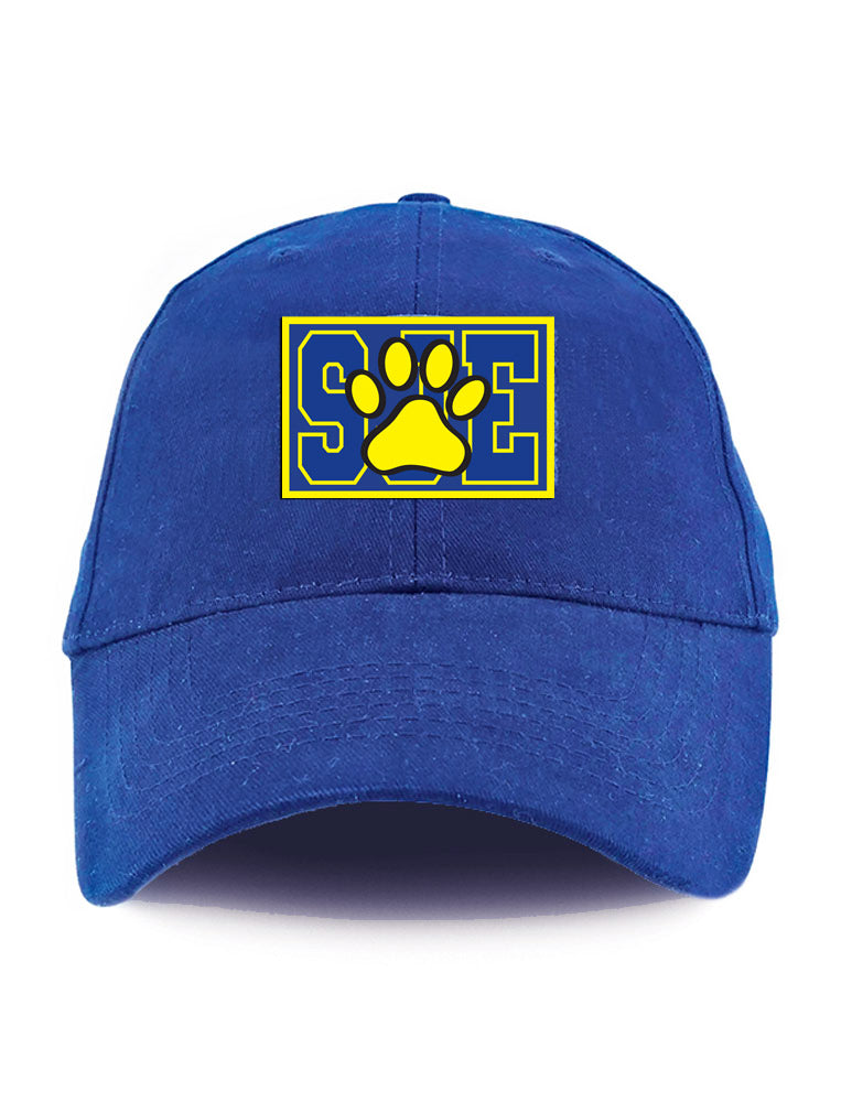 ADULT Hat with Velcro Loop Zone in Yellow and Blue