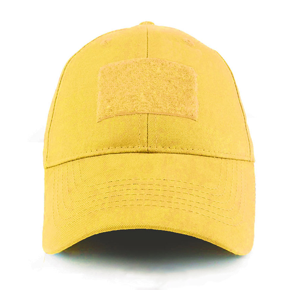 ADULT Hat with Velcro Loop Zone in Yellow and Blue