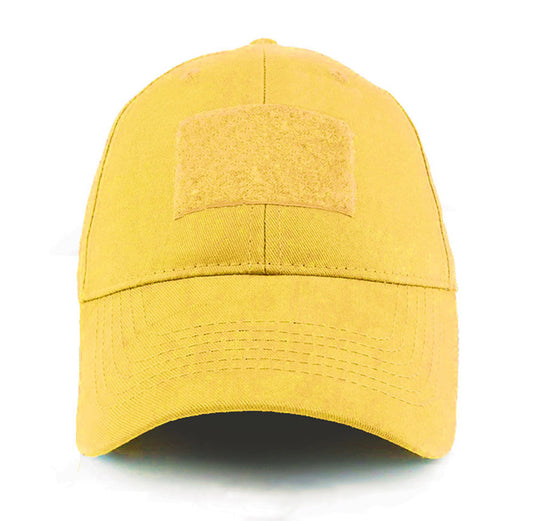 ADULT Hat with Velcro Loop Zone in Yellow and Blue