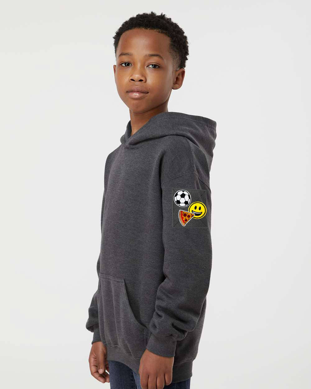 PatchX Pullover Hoodie Charcoal Grey
