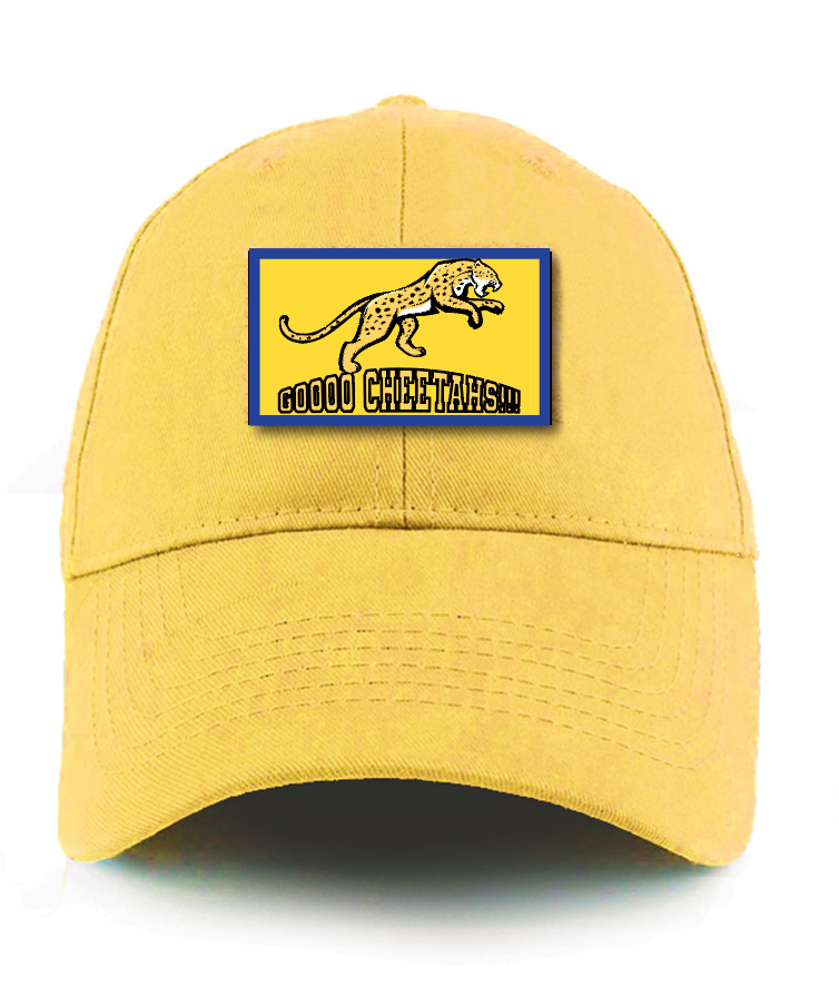 ADULT Hat with Velcro Loop Zone in Yellow and Blue