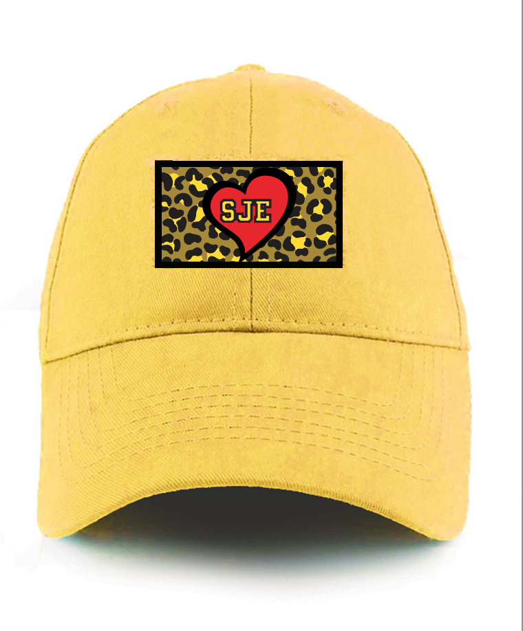 ADULT Hat with Velcro Loop Zone in Yellow and Blue