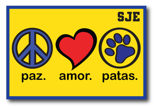 Paz Amor Patas Patch Yellow